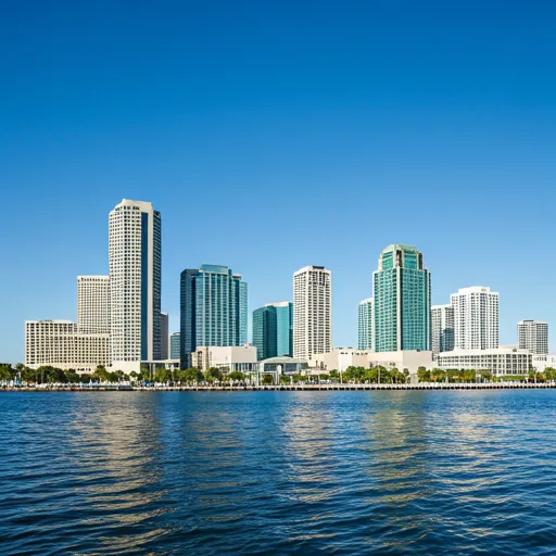 Aerial view of downtown St. Petersburg waterfront